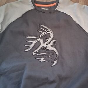 Gray Sweatshirt with Deer Design